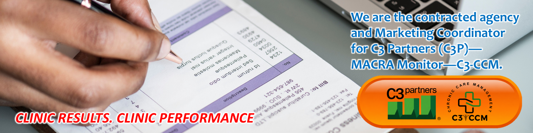<img src=“Clinic-Performance-MCCM-Banner.png” alt=“Clinic Performance Page MCCM Page Banner” title=“Clinic Performance MCCM Page Pic 1”>